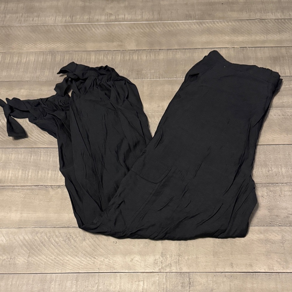 FAVLUX Black Fashion Pants Tie at Ankles